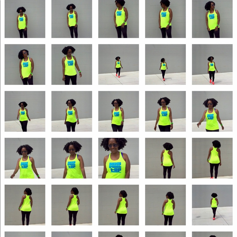 SEXY SQUAT TOP | New Workout Top Neon Yellow/Blue